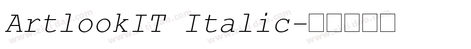 ArtlookIT Italic字体转换